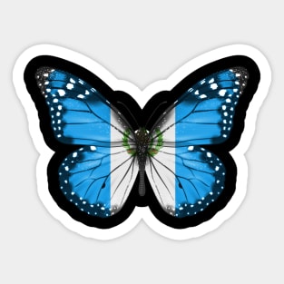 Guatemalan Flag  Butterfly - Gift for Guatemalan From Guatemala Sticker